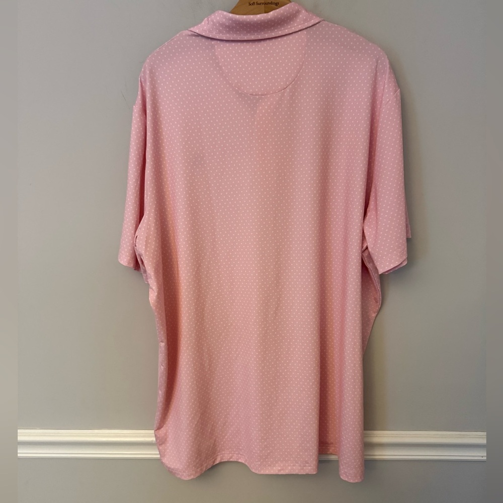Polo Ralph Lauren pink Classic Fit Dot Performance Polo Shirt. XL - Picture 3 of 6